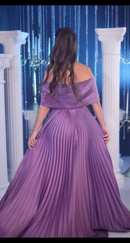 Royal Embellished Off-Shoulder Gown with Intricate Beading (📹)